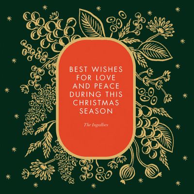 Golden Holiday Card