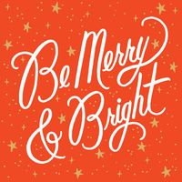 Merry and Bright Script Holiday Card