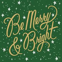 Merry and Bright Script Holiday Card