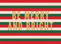 Bright Stripes Holiday Card