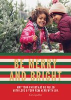 Bright Stripes Holiday Photo Card