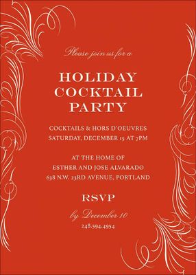 Flourish Holiday Party Invitation