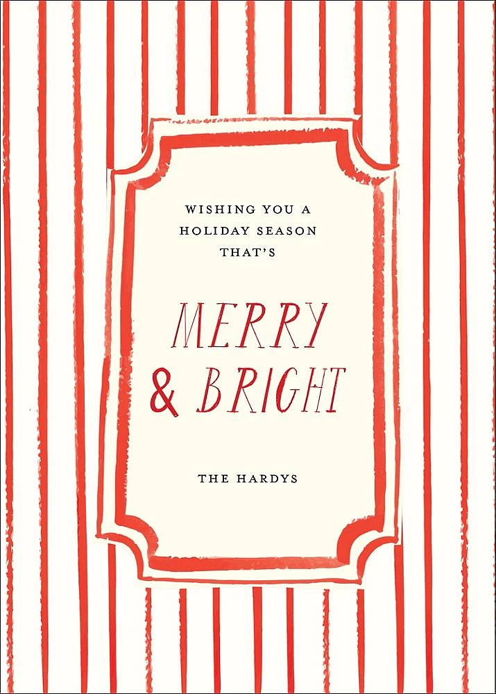 Merriest Stripes Holiday Card