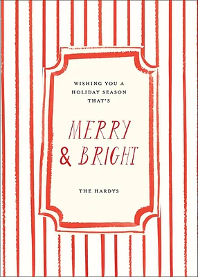 Merriest Stripes Holiday Card