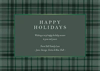 Tartan Foil Border Holiday Card