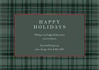 Tartan Foil Border Holiday Card