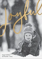 Joyful Foil Holiday Photo Card