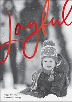 Joyful Foil Holiday Photo Card