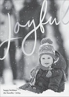 Joyful Foil Holiday Photo Card