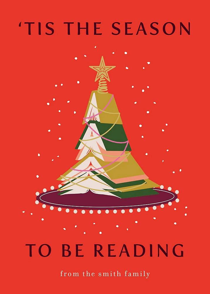 Book Tree Holiday Card