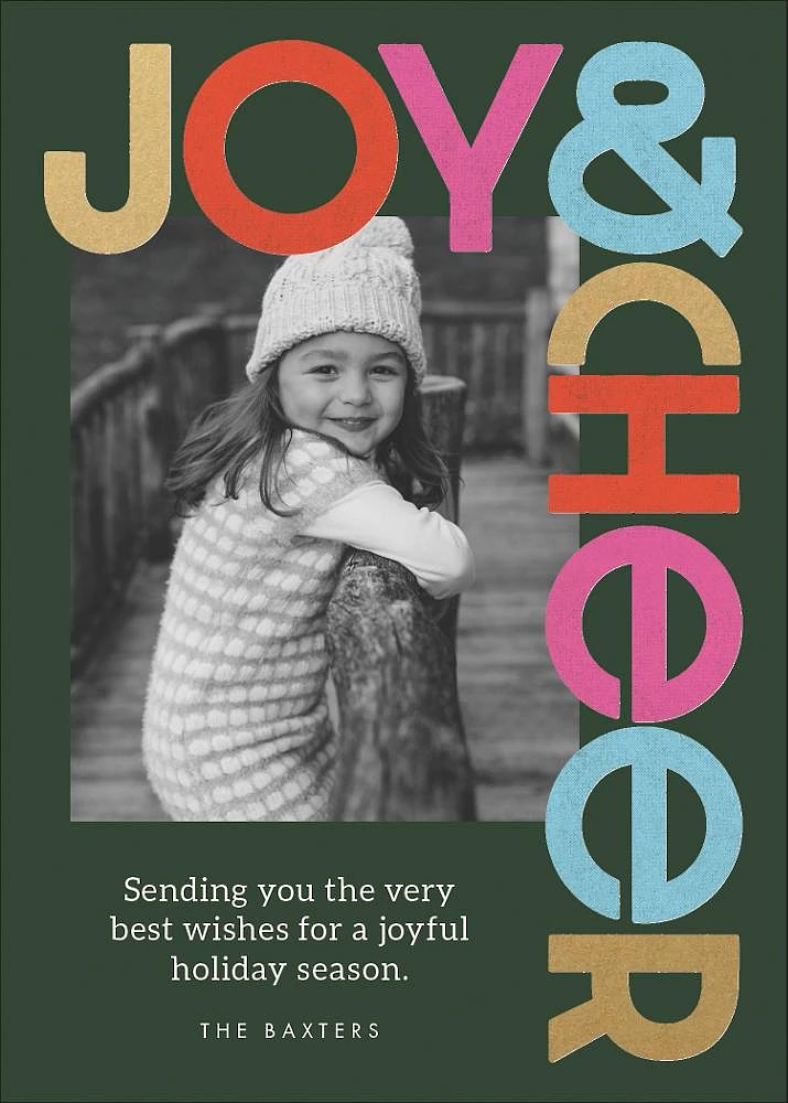 Colorful Cheer Holiday Photo Card