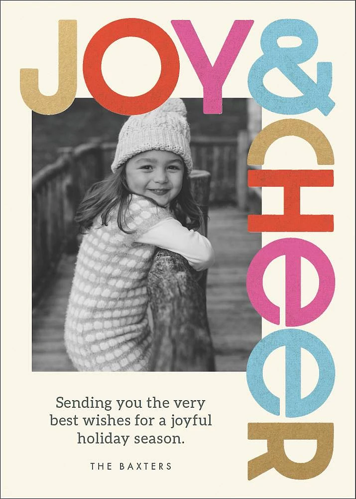 Colorful Cheer Holiday Photo Card