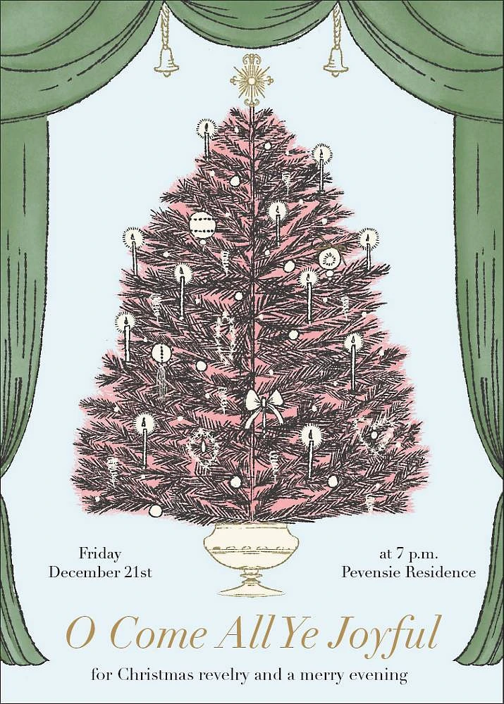 Christmas Tree Viewing Holiday Card