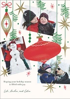 Photos and Ornaments Holiday Photo Card