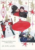 Photos and Ornaments Holiday Photo Card