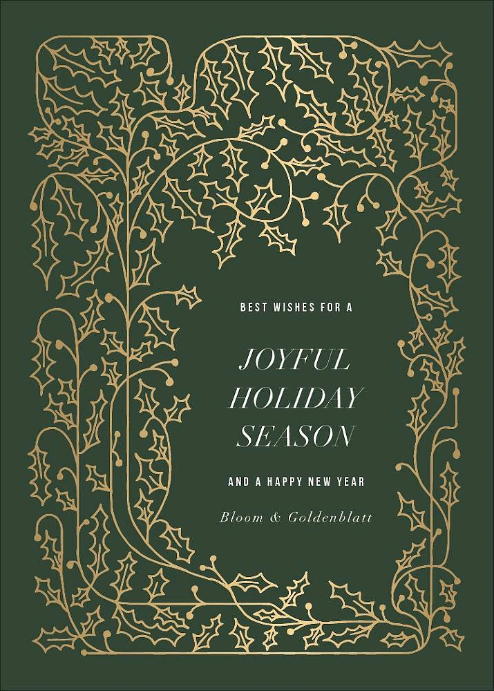 Holly Forest Holiday Card