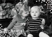 Foil Stamped Confetti Horizontal Holiday Photo Card