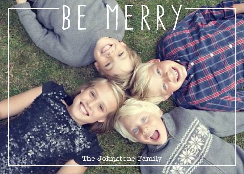 Be Merry Border Holiday Photo Card