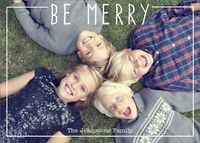 Be Merry Border Holiday Photo Card