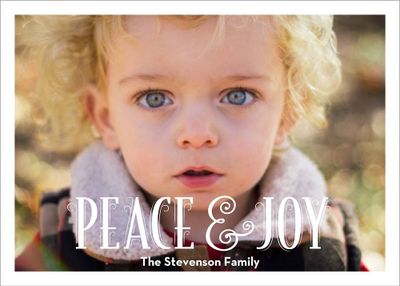 Peace & Joy Swirls Holiday Photo Card