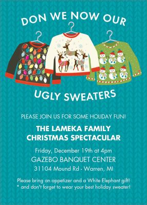 Ugly Sweater Holiday Party Invitation