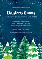 Snowy Trees Holiday Party Invitation