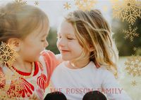 Snowflakes Foil Photo Card Horizontal