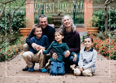 Happiest Hanukkah Holiday Photo Card Horizontal