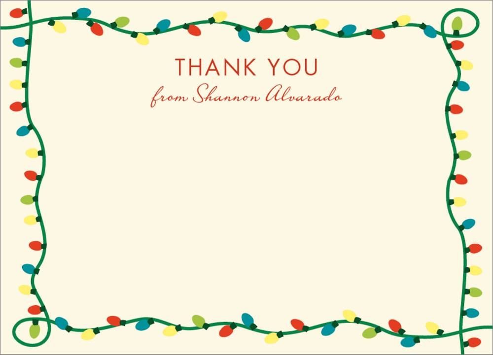 String Lights Thank You Notes