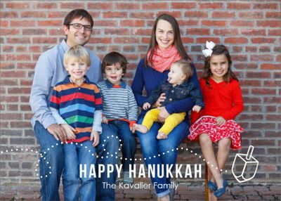 Dreidel Art Holiday Photo Card