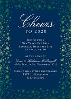 Star Border Foil Party Invitation