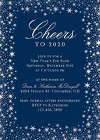 Star Border Foil Party Invitation