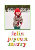 Feliz Merry Joyeux Photo Card