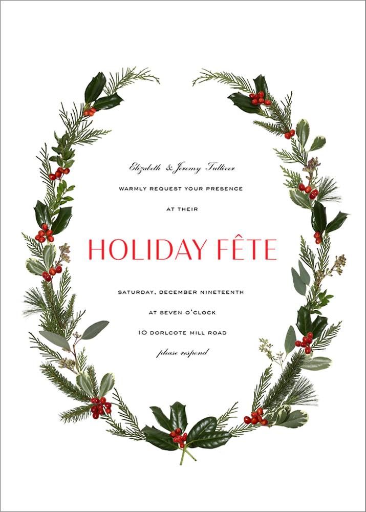 Fleurs de Noel Invitation