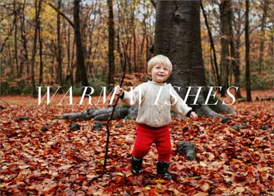 Full-Page Photo Text Overlay Holiday Photo Card