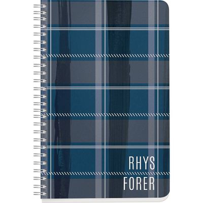 Navy Plaid Custom Journal