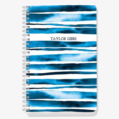 Indigo Stripe Custom Journal