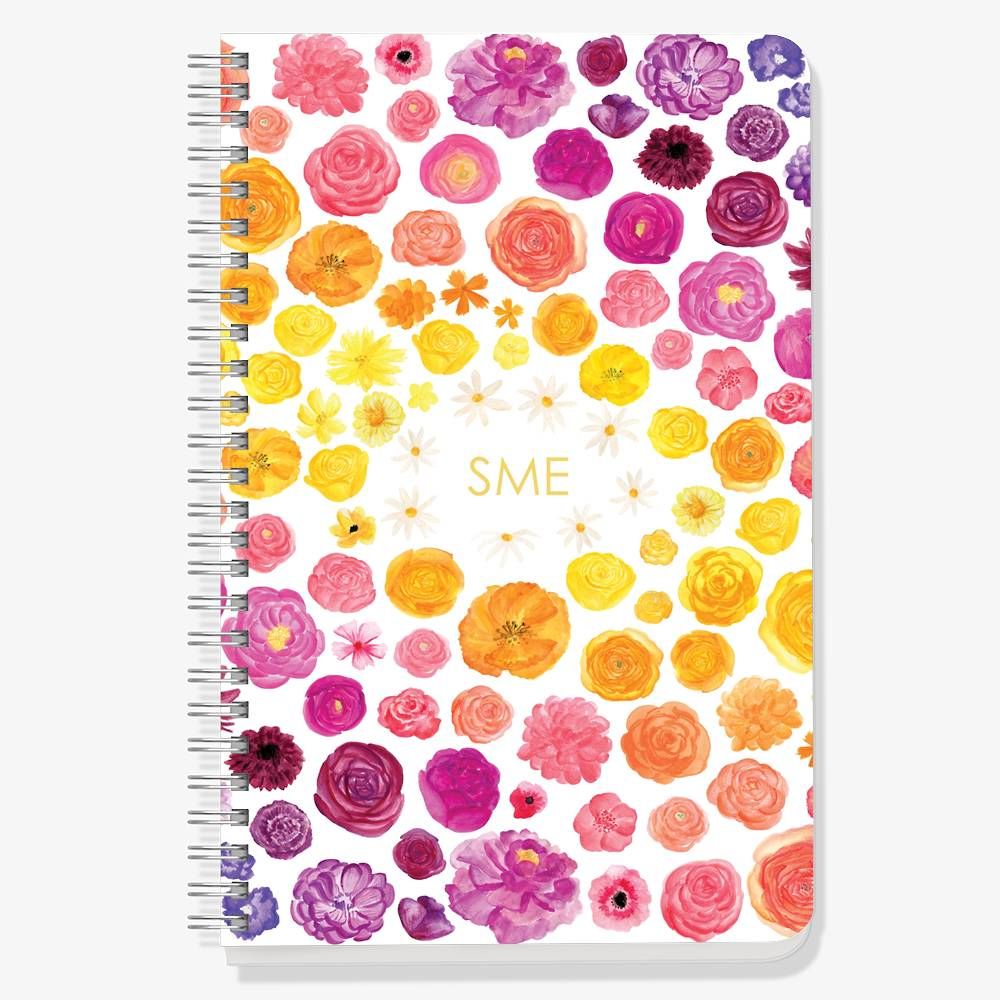 Rainbow Floral Custom Journal