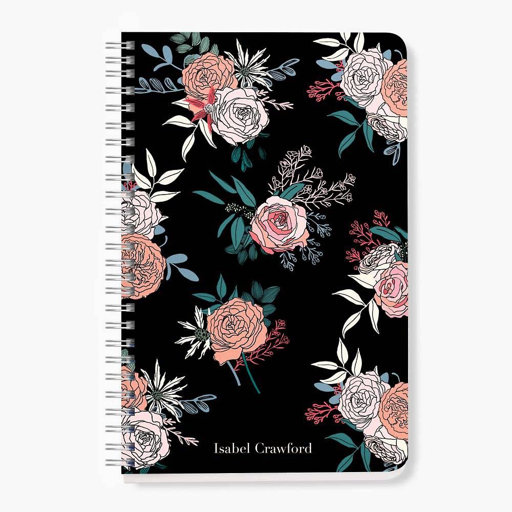 Roses on Black Custom Journal