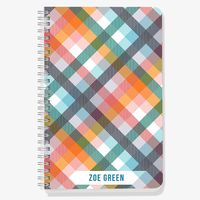 Vibrant Plaid Custom Journal