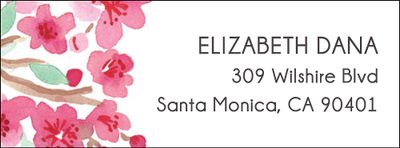 Floral Star Bat Mitzvah Return Address Label