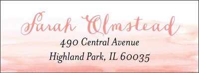 Ombre Star Bat Mitzvah Return Address Label