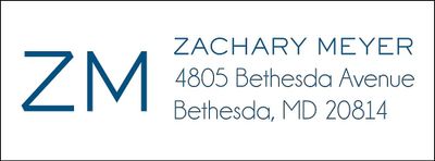 Initials Bar Mitzvah Return Address Label