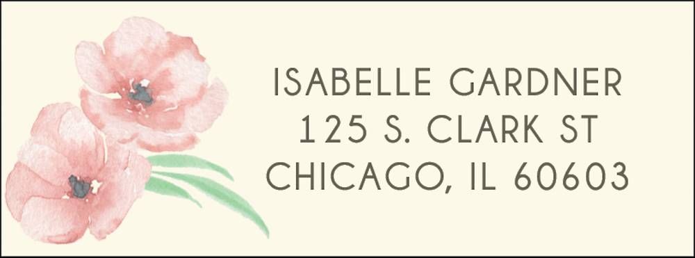 Delicate Flowers Return Address Label