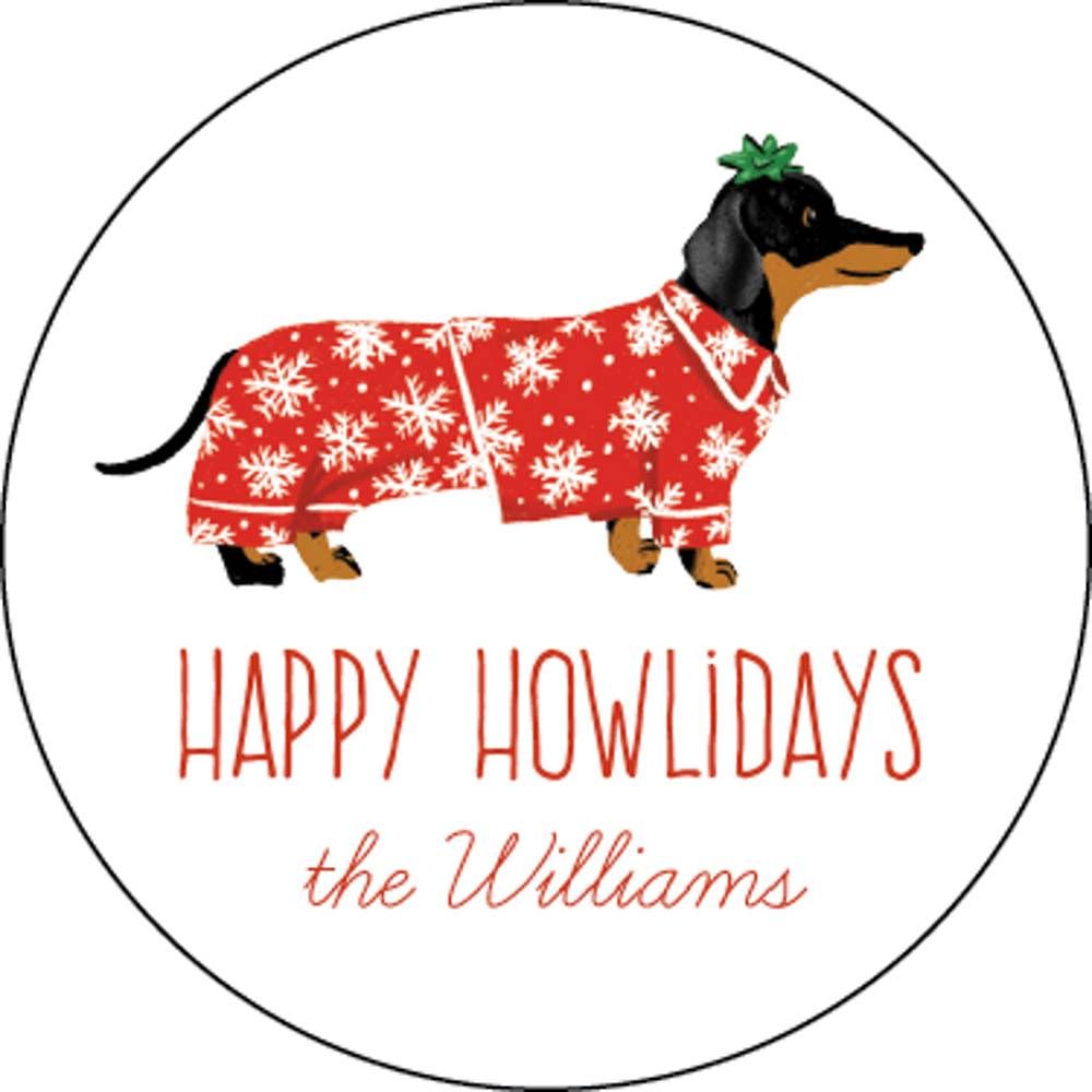 Happy Howlidays Personalized Stickers