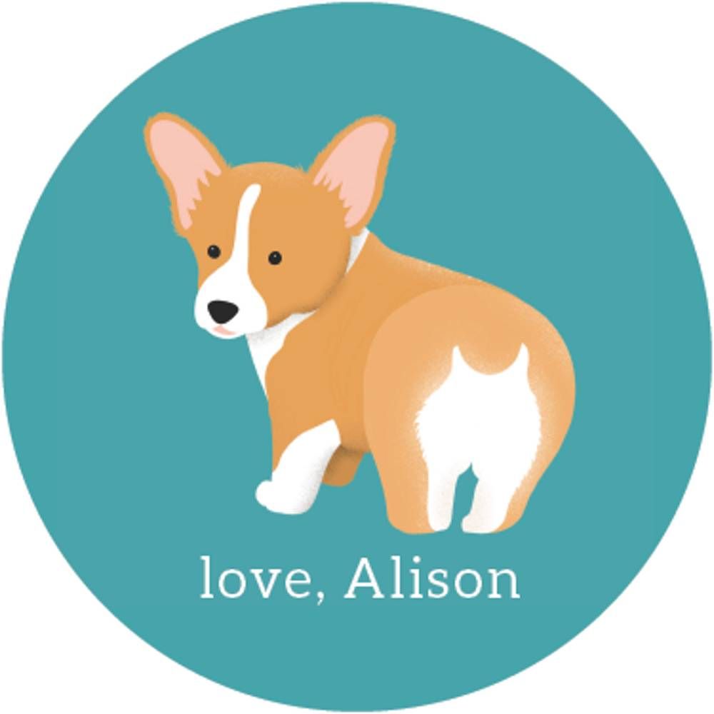 Corgi Personalized Stickers