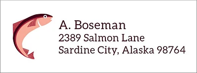 Fancy Fish Return Address Label