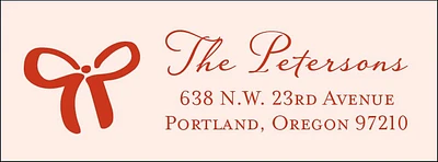 Wiggle Bow Holiday Return Address Label