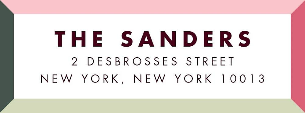 Mod Bevel Border Holiday Return Address Label