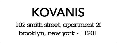 Cantarell Bold Return Address Label - Kovanis